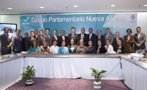 Dialogan Osorio Chong y líderes de Nueva Alianza