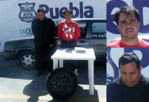 SSPTM Puebla asegura a responsables de robo a interior de vehículo e instrumetno prohibido