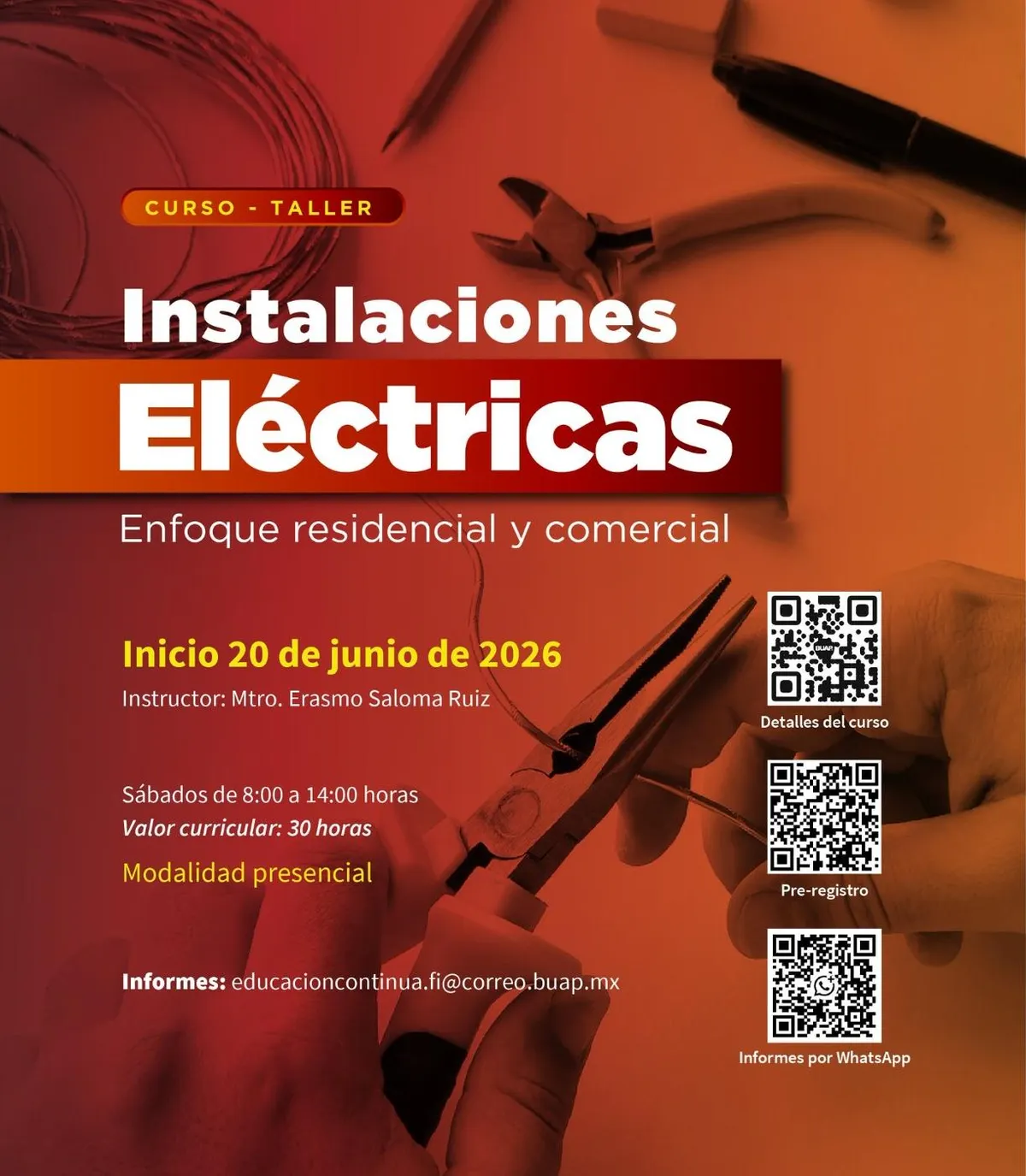 BUAP abre curso especializado en instalaciones eléctricas para estudiantes y público en general