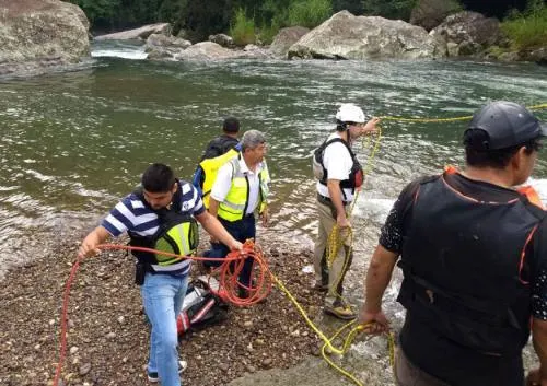 Rescatan el cuerpo de un menor en el río “Las Hamacas” en Cuetzalan