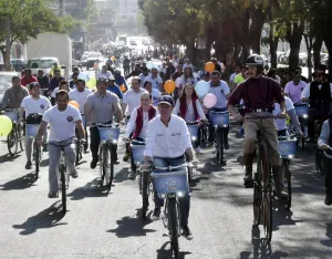 Luis Banck encabezó la Rodada Familiar Bici Puebla