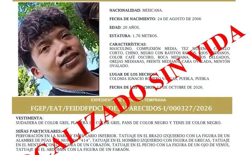 Hallan sin vida en Tlaxcala a joven reportado como desaparecido en Puebla