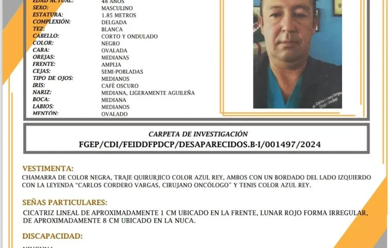 Desaparece Carlos Cordero, cirujano oncólogo del Hospital Ángeles
