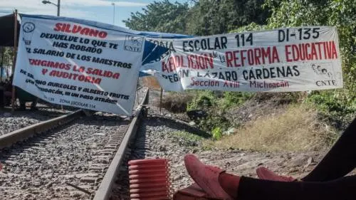 CNTE liberará vías ferroviarias en Michoacán este jueves