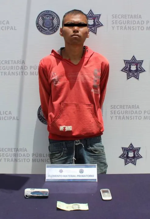 Detiene Seguridad Pública Municipal a hombre por robo a gasero