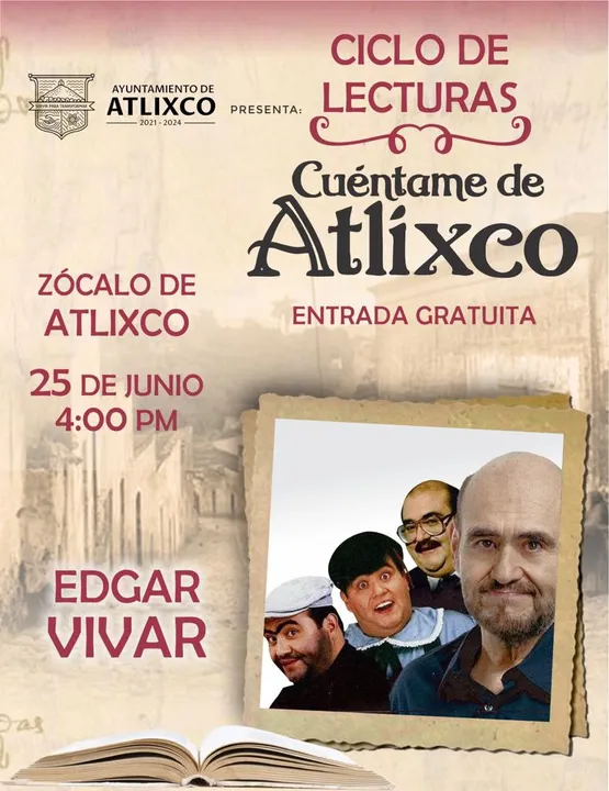 Edgar Vivar se presentará en Atlixco para narrar cuentos