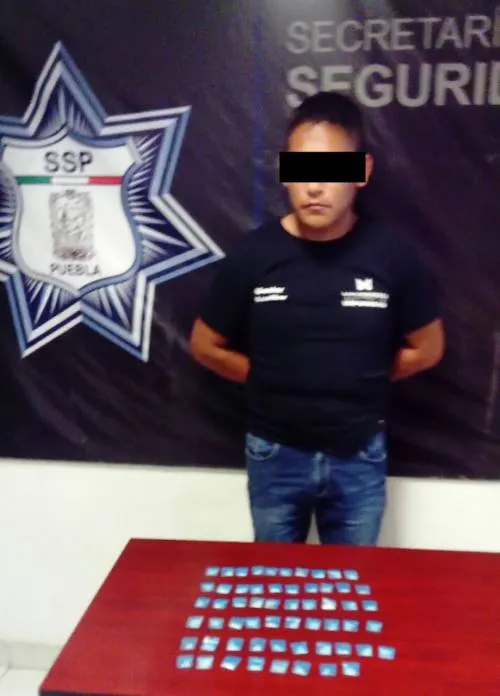 Policía Estatal aseguró a sujeto con 58 dosis de cristal