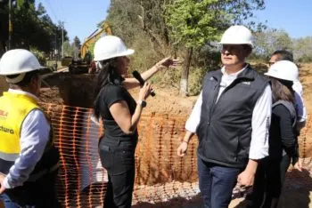 Supervisa Gobierno estatal obra hídrica en Zacatlán: ampliación de drenaje y colector pluvial beneficiará a 17 mil habitantes