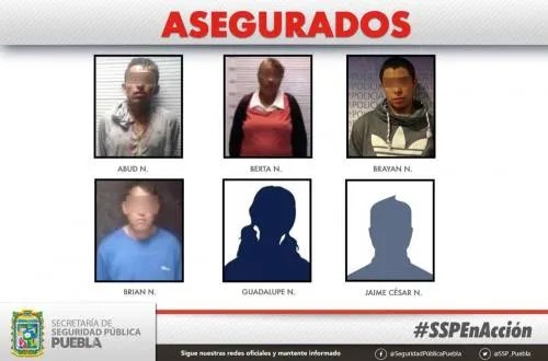 Detiene SSP a seis personas, entre ellas dos menores de edad, por robo a comercio