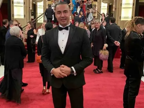 Cuando Latin Lover desfiló en la alfombra roja de los Oscars