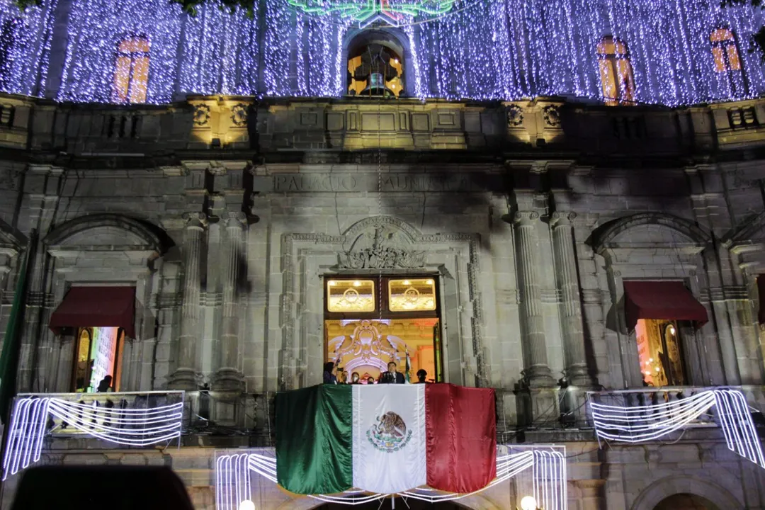Grito de Independencia Palacio Municipal Puebla