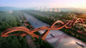 Construyen impresionante puente futurista en China