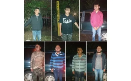 Detienen a siete presuntos huachicoleros en Huauchinango