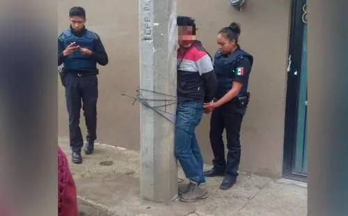 Golpean a presunto delincuente en la colonia Historiadores