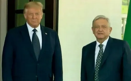 Así se desarrolla el encuentro entre AMLO y Trump en Washington