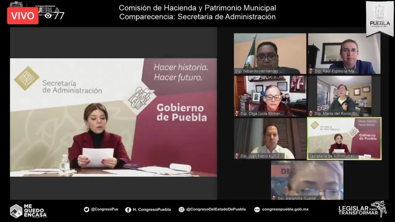 Ante Comisión del Congreso, comparece la secretaria de Administración del Gobierno Estatal