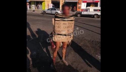 Golpean y amarran a presunto delincuente en el Mercado Hidalgo