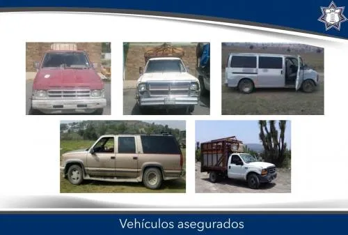 Mediante operativo SSP y ejército aseguraron vehículos empleados para actividades ilegal