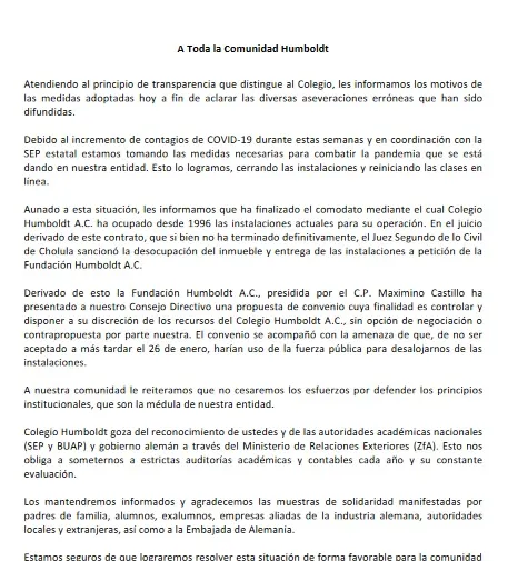 Boletín Colegio H