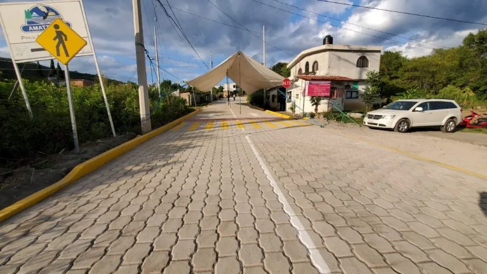 Calle rehabilitada en Metepec