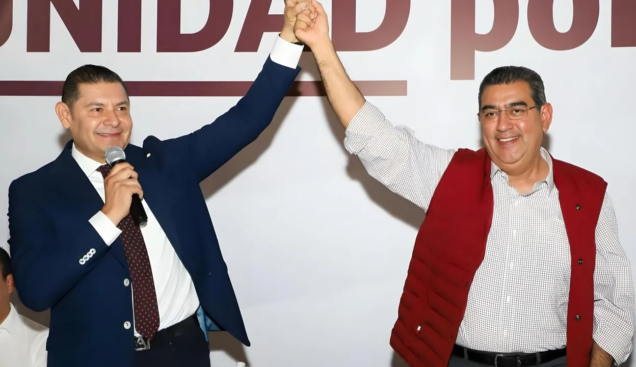 Gobernador de Puebla elogia el triunfo de Armenta en las elecciones a la gubernatura del estado