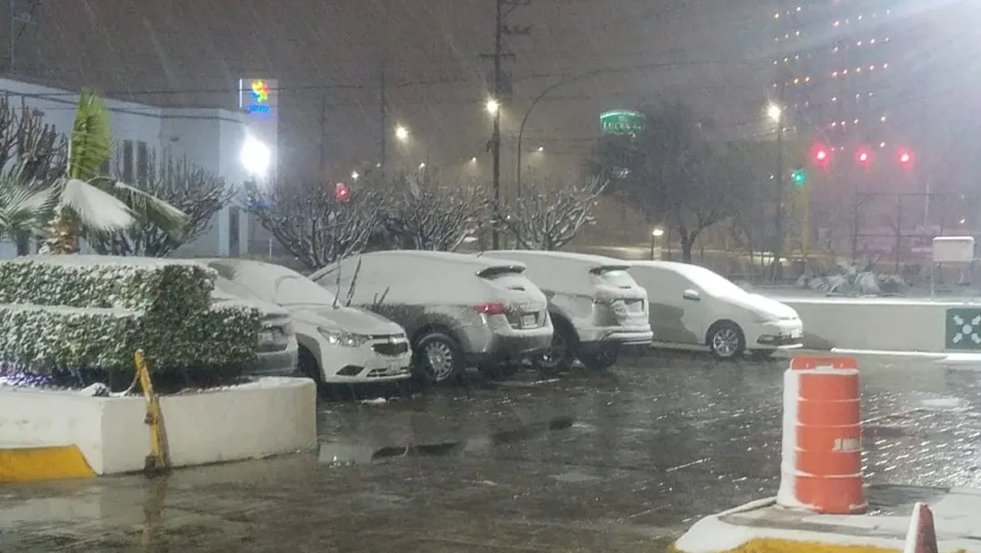 Nieve cubre Ciudad Juárez