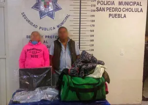 Detiene policía de San Pedro Cholula a pareja por robo