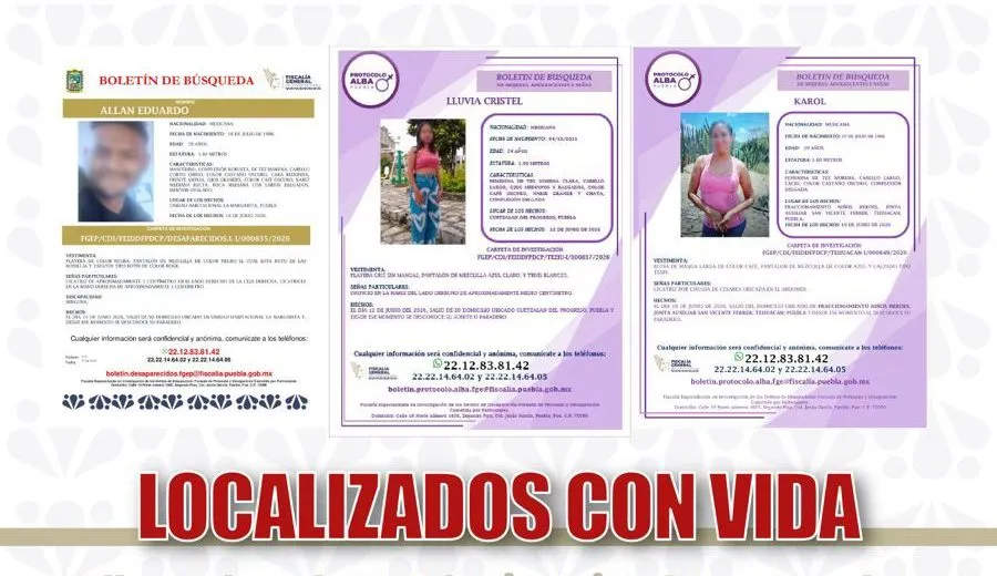 Personas reportadas como desaparecidas