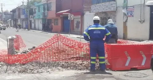 Trabajadores de Agua Puebla provocan fuga de gas en la colonia González  Ortega