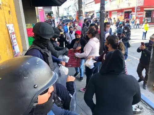 Ayuntamiento de Texmelucan ordeno operativo para evitar la instalación de comerciantes en tianguis