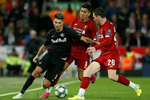 Liverpool se complica, pero logra 4-3 ante Salzburgo