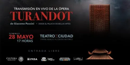 Invita Imacp a la transmisión en vivo de la ópera Turandot de Puccini
