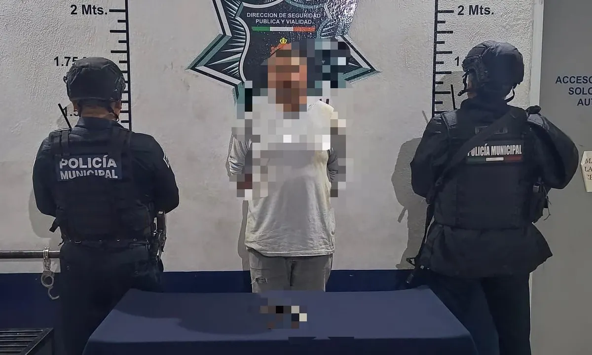 Operativo de vigilancia en Atlixco culmina con la detención de un sujeto armado