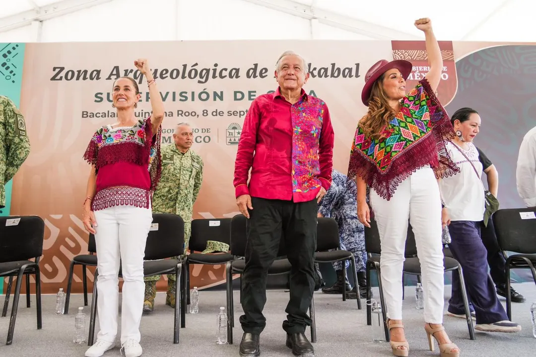 Claudia Sheinbaum Zona Arqieologica Ichkabal