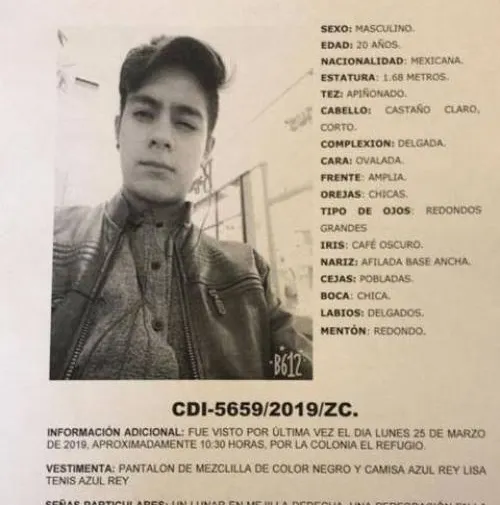 Buscan a joven desaparecido en la colonia El Refugio