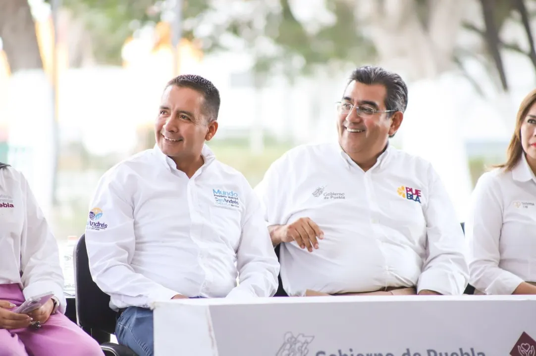 Sergio Salomón y Edmundo Tlatehui