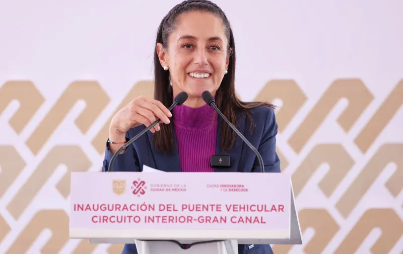 Claudia Sheinbaum inaugura l Puente Vehicular Circuito Interior-Gran Canal