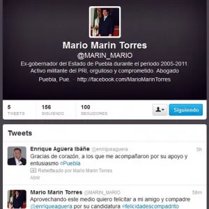 Crean cuenta falsa de Mario Marín Torres en Twitter