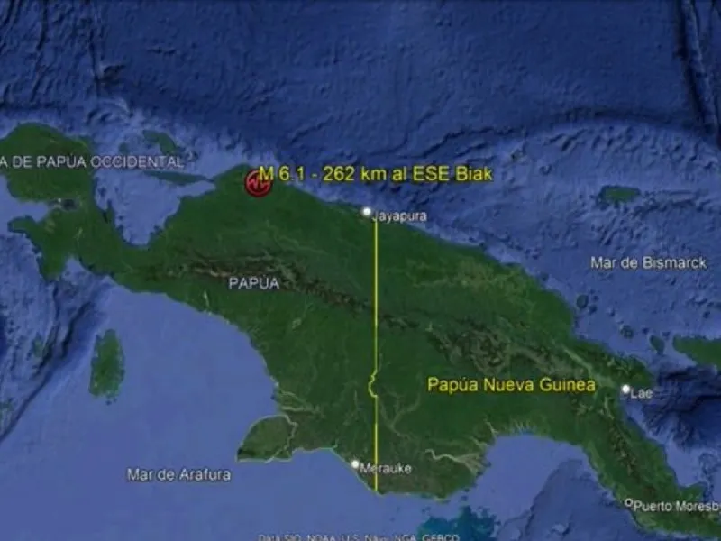 Terremoto sacude isla de Nueva Guinea