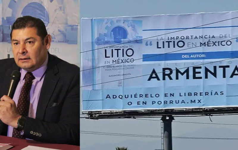 Alejandro Armenta se deslinda de espectaculares sobre litio