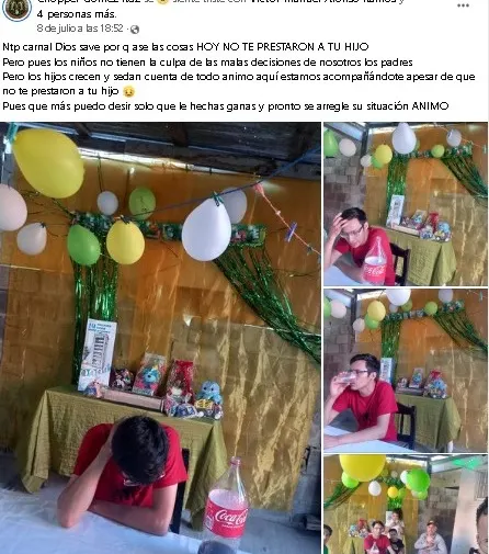 Padre organiza una fiesta para su hijo pero la madre no lo deja ir