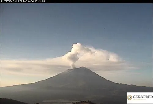 Constante actividad del Popocatépetl no altera alerta volcánica: Protección Civil Estatal