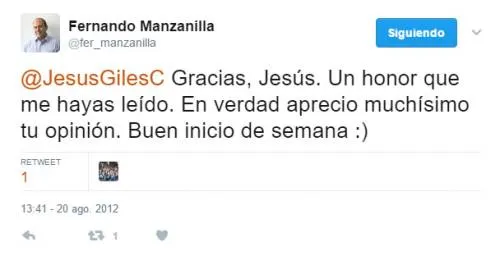 Tuits de aquellos lodos: Cuando Manzanilla se decidió por el PAN y Giles le aplaudió