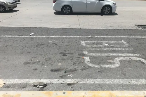 Mujer es atropellada por transporte público en Vía Atlixcáyotl