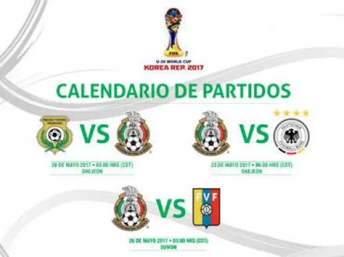Dan a conocer rivales del Tri en Mundial Sub-20