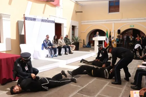Culminan elementos de SSC de San Pedro Cholula curso en defensa y derechos humanos