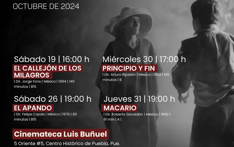 Presenta Secretaría de Cultura el ciclo de cine “Del libro a la pantalla”, en Cinemateca Luis Buñuel