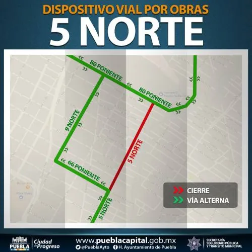 Estos son los cierres a la circulación para este lunes