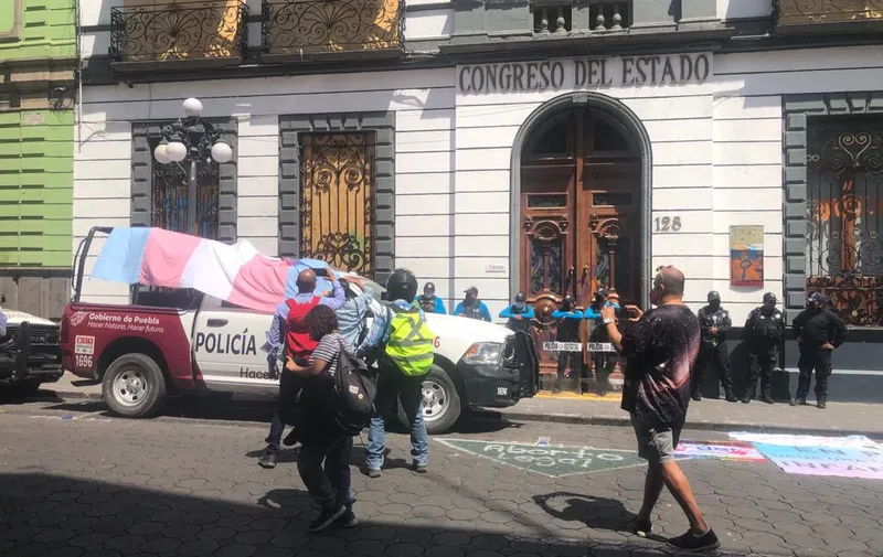 manifestación colectivo trans