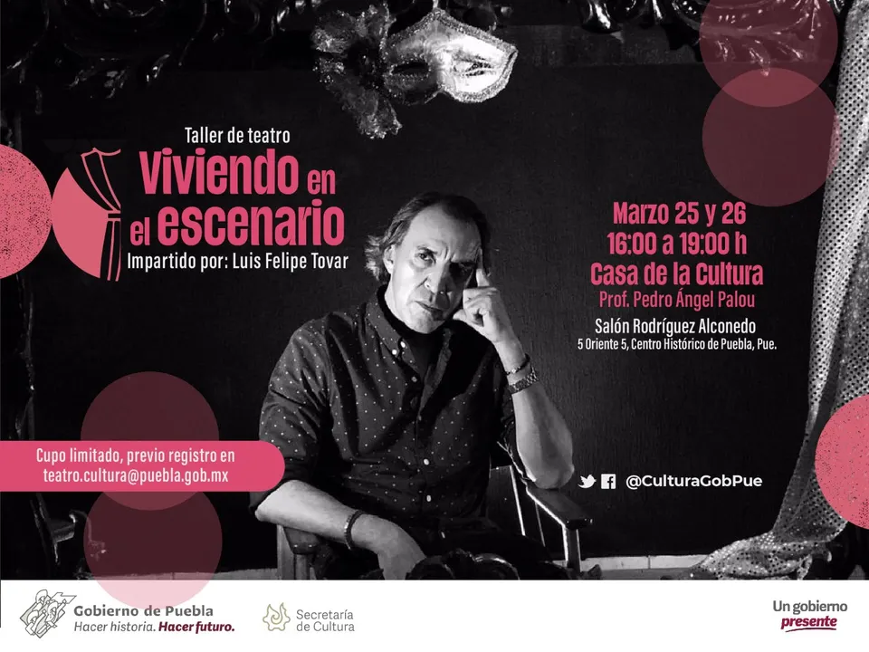 Taller de teatro “Viviendo en el escenario”, impartido por Luis Felipe Tovar